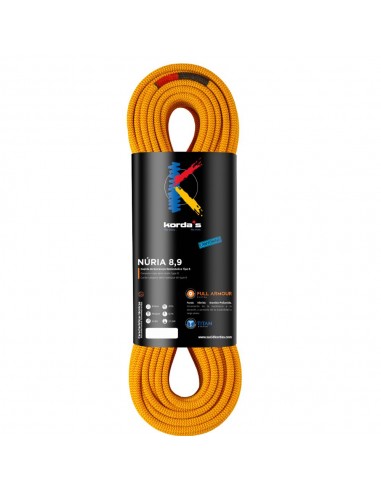 Nuria 8,9 Barrancos (60m) Full armour (Naranja) - Cuerda semiestática tipo B con aramida - Korda\'s