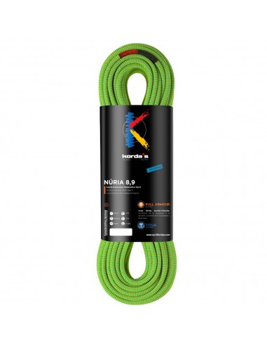 Nuria 8,9 Barrancos (50m) Full armour (Verde) - Cuerda semiestática tipo B con aramida - Korda\'s