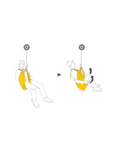 Pitagor - Triángulo de evacuación confortable con tirantes - Petzl