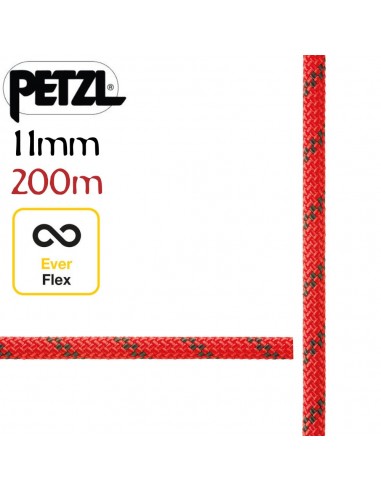 Axis 11mm (200m) Rojo - Cuerda semiestática para los trabajos en altura - Petzl