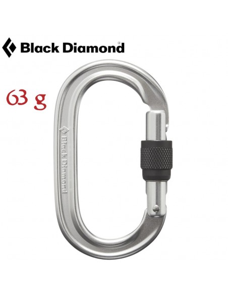 Oval Keylock Screw gate Carabiner - Mosquetón simétrico  - Black Diamond