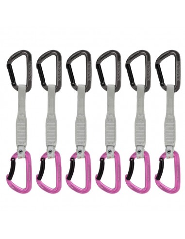 Pack 6 Workhorse Keylock 17 Cm (Silver - Pink) - Cintas express escalada deportiva - Mammut