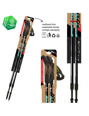 Speed (Ocean) - Bastones para Nordic Walking telescopicos de 2 tramos en aluminio - Fizan