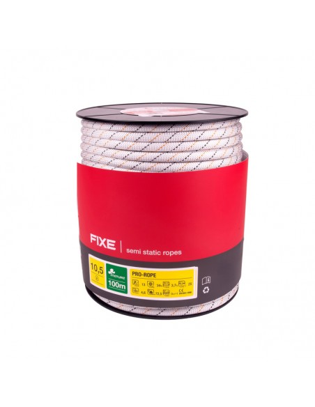 Pro Rope 10,5MM (Blanca) (Bobina 200m) - Cuerda semi-estática para trabajos verticales - Fixe