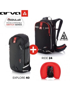 AIRBAG SWITCH EXTREME BUNDLE - RIDE24+EXPLORE 40 - Pack modular de mochila airbag - Arva