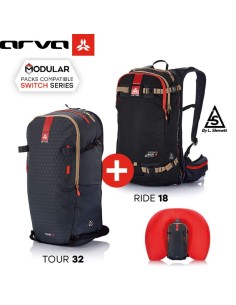 AIRBAG SWITCH MIX BUNDLE - RIDE18 BLACK+TOUR32 (Grey) - Kit modular de airbag - Arva