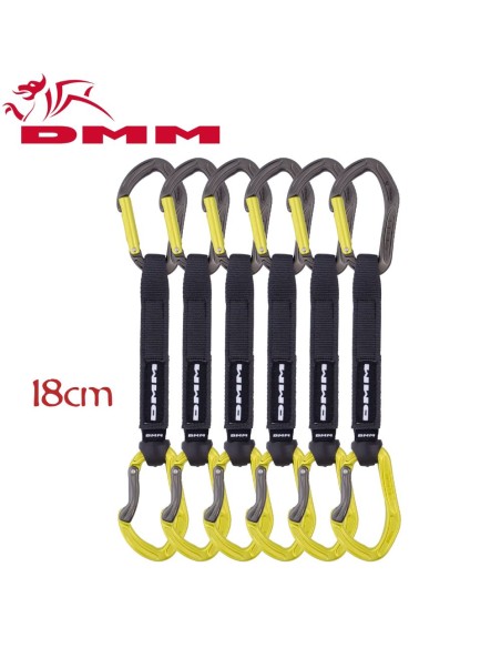 Pack de 6 cintas express Alpha Sport Set de DMM de 18 cm