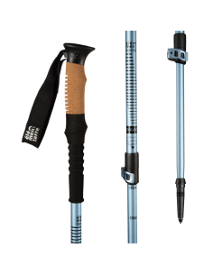 Apagado (Azul/Negro) - Bastón de trekking de corcho con cierre rápido - Elementerre 2