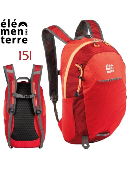 Talca (Rojo) - Mochila de 15 litros para trekking - Elementerre