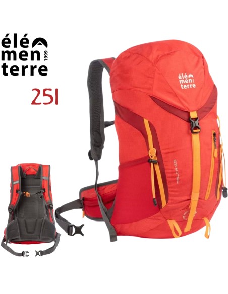 Talca (Rojo) - Mochila de 25 litros para trekking - Elementerre