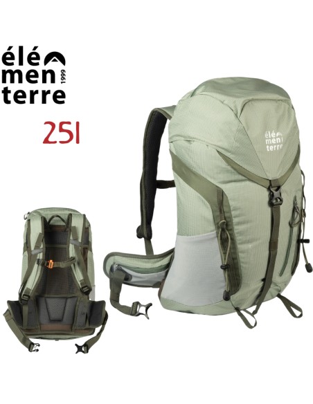 Talca (Verde) - Mochila de 25 litros para trekking - Elementerre