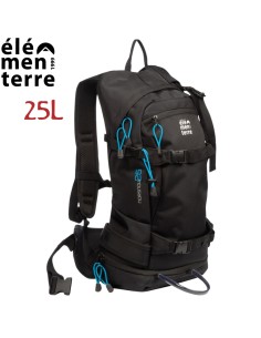 Norsnow (Black) - Mochila técnica de 25 litros  para esquí de montaña - Elementerre