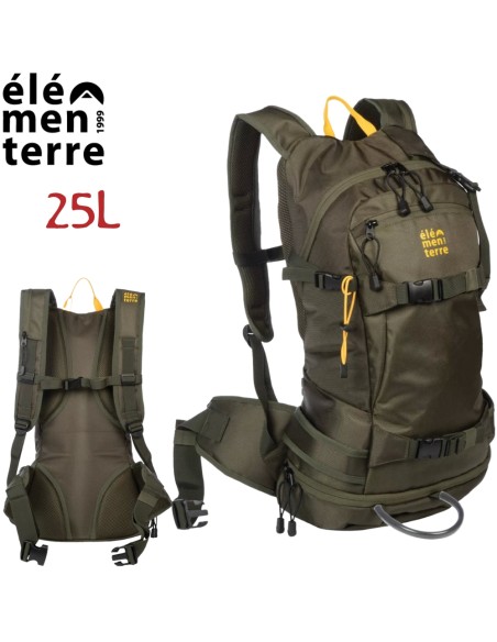 Norsnow (Kaki) - Mochila técnica de 25 litros  para esquí de montaña - Elementerre