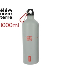 Pear 1000 (gris/rojo) - Botella de aluminio de 1000 ml - Elementerre