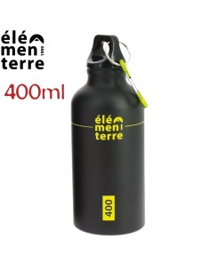 Pear 400 (negro/amarillo) - Botella de aluminio de 400 ml - Elementerre