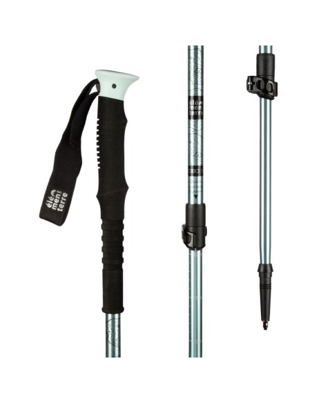 Habo (Azul) - Bastón de trekking con bloqueo rápido- Elementerre