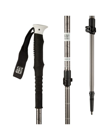 Habo (Gris) - Bastón de trekking con bloqueo rápido- Elementerre