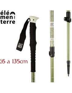 Habo (Verde) - Bastón de trekking con bloqueo rápido- Elementerre