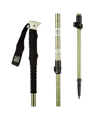 Habo (Verde) - Bastón de trekking con bloqueo rápido- Elementerre