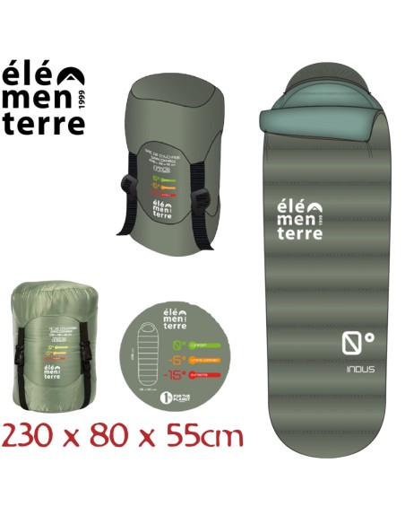 Indus (verde) - Saco de dormir - Elementerre