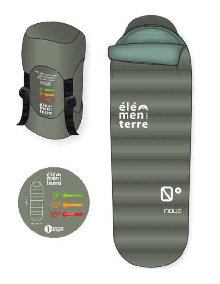 Indus (verde) - Saco de dormir - Elementerre