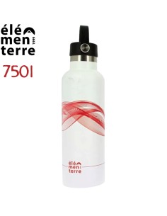 Kukumber 750 (blanco/rojo) - Botella térmica de 750 mll - Elementerre