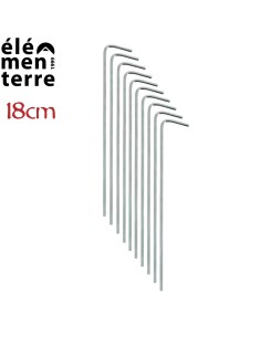 Peg H - Piquetas de 18cm para tienda de campaña - Elementerre