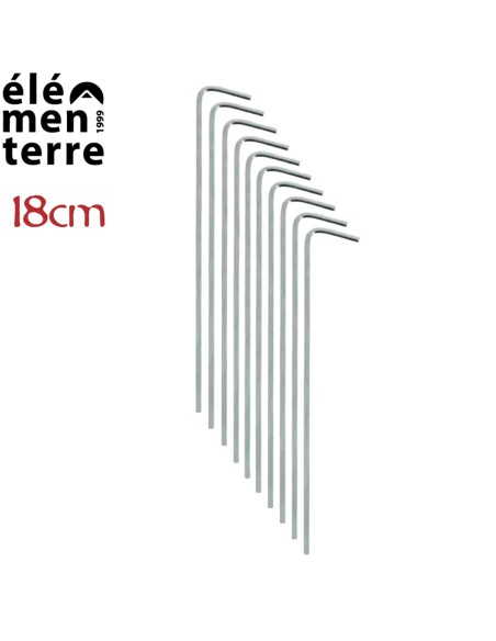 Peg H - Piquetas de 18cm para tienda de campaña - Elementerre