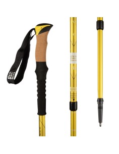 Tramp (Amarillo) - Bastón de senderismo largo con empuñadura de corcho - Elementerre 2