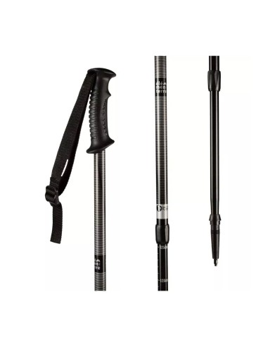 Strollers (Negro/Blanco) - Bastón de senderismo de aluminio- Elementerre