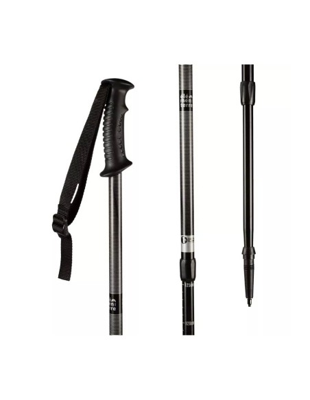 Strollers (Negro/Blanco) - Bastón de senderismo de aluminio- Elementerre