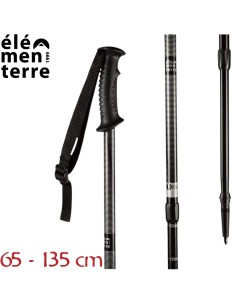 Strollers (Negro/Blanco) - Bastón de senderismo de aluminio- Elementerre