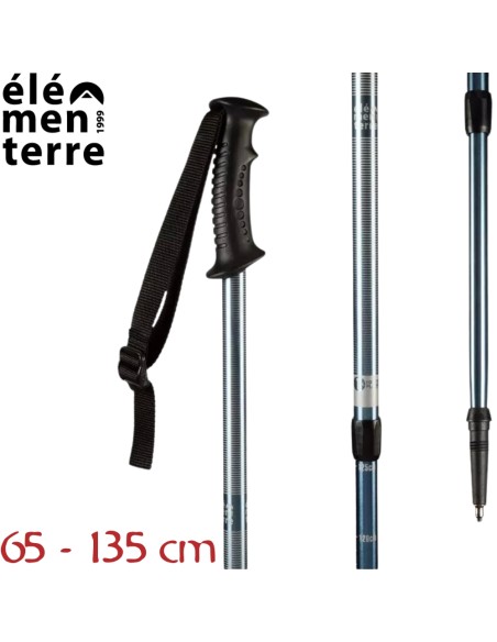 Strollers (Azul/Blanco) - Bastón de senderismo de aluminio- Elementerre