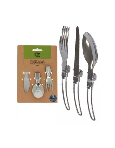 Curves - Juego de cubiertos plegables de 3 piezas - Elementerre