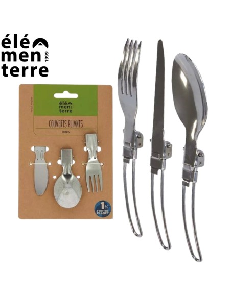 Curves - Juego de cubiertos plegables de 3 piezas - Elementerre