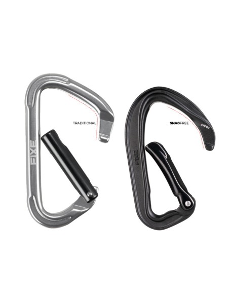 Picot straight - Mosquetón ergonómico y ligero con gatillo curvo - Fixe