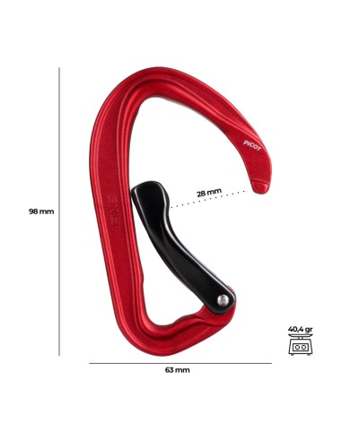 Picot curve - Mosqueton ergonómico y ligero con gatillo curvo - Fixe