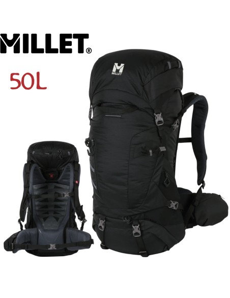 Hanang 50L (Black) - Mochila de senderismo y viaje - Millet