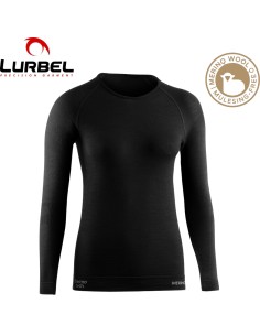 Merino long sleeves W (Negro) - Camiseta primera capa termorreguladora de lana merino mujer - Lurbel