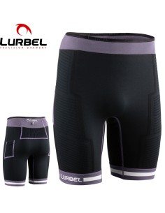 Spirit Flux shorts (Negro/Lavanda) - Malla corta Trail running - Lurbel