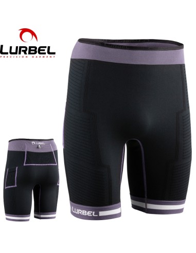Spirit Flux shorts (Negro/Lavanda) - Malla corta Trail running - Lurbel