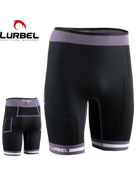 Spirit Flux shorts (Negro/Lavanda) - Malla corta Trail running - Lurbel