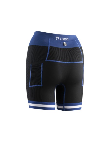 Spirit Flux shorts W (Negro/Azul Royal) - Malla corta Trail running para mujer - Lurbel