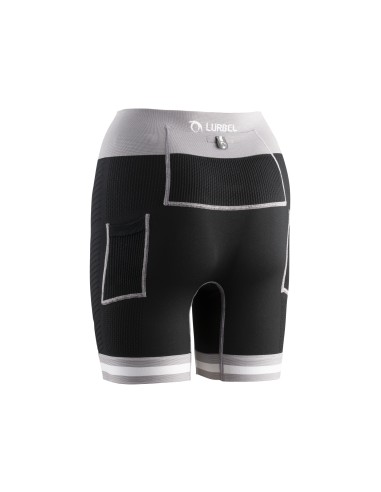 Spirit Flux shorts W (Negro/Gris Hielo) - Malla corta Trail running para mujer - Lurbel