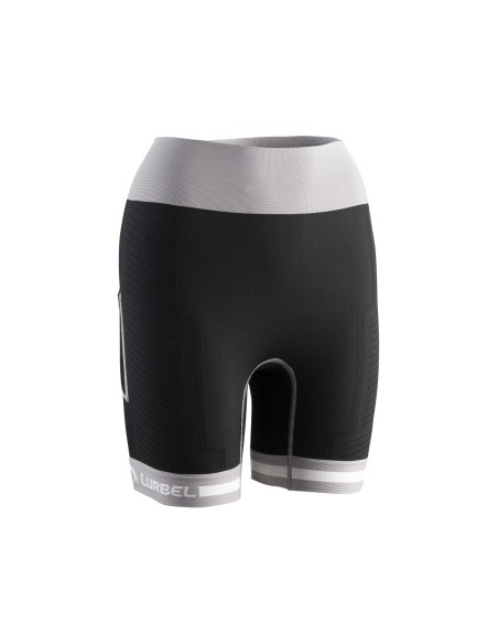 Spirit Flux shorts W (Negro/Gris Hielo) - Malla corta Trail running para mujer - Lurbel