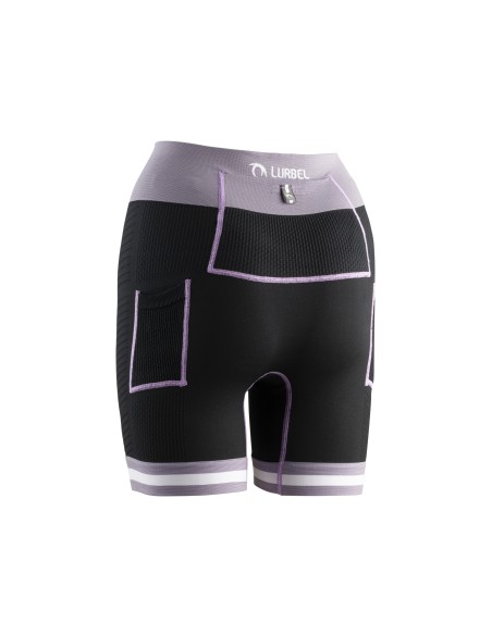 Spirit Flux shorts W (Negro/Lavanda) - Malla corta Trail running para mujer - Lurbel