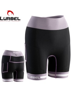 Spirit Flux shorts W (Negro/Lavanda) - Malla corta Trail running para mujer - Lurbel