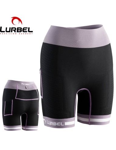 Spirit Flux shorts W (Negro/Lavanda) - Malla corta Trail running para mujer - Lurbel