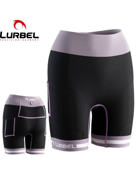 Spirit Flux shorts W (Negro/Lavanda) - Malla corta Trail running para mujer - Lurbel