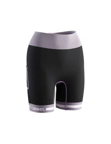 Spirit Flux shorts W (Negro/Lavanda) - Malla corta Trail running para mujer - Lurbel